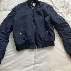 Navy Blue Bomber Jacket